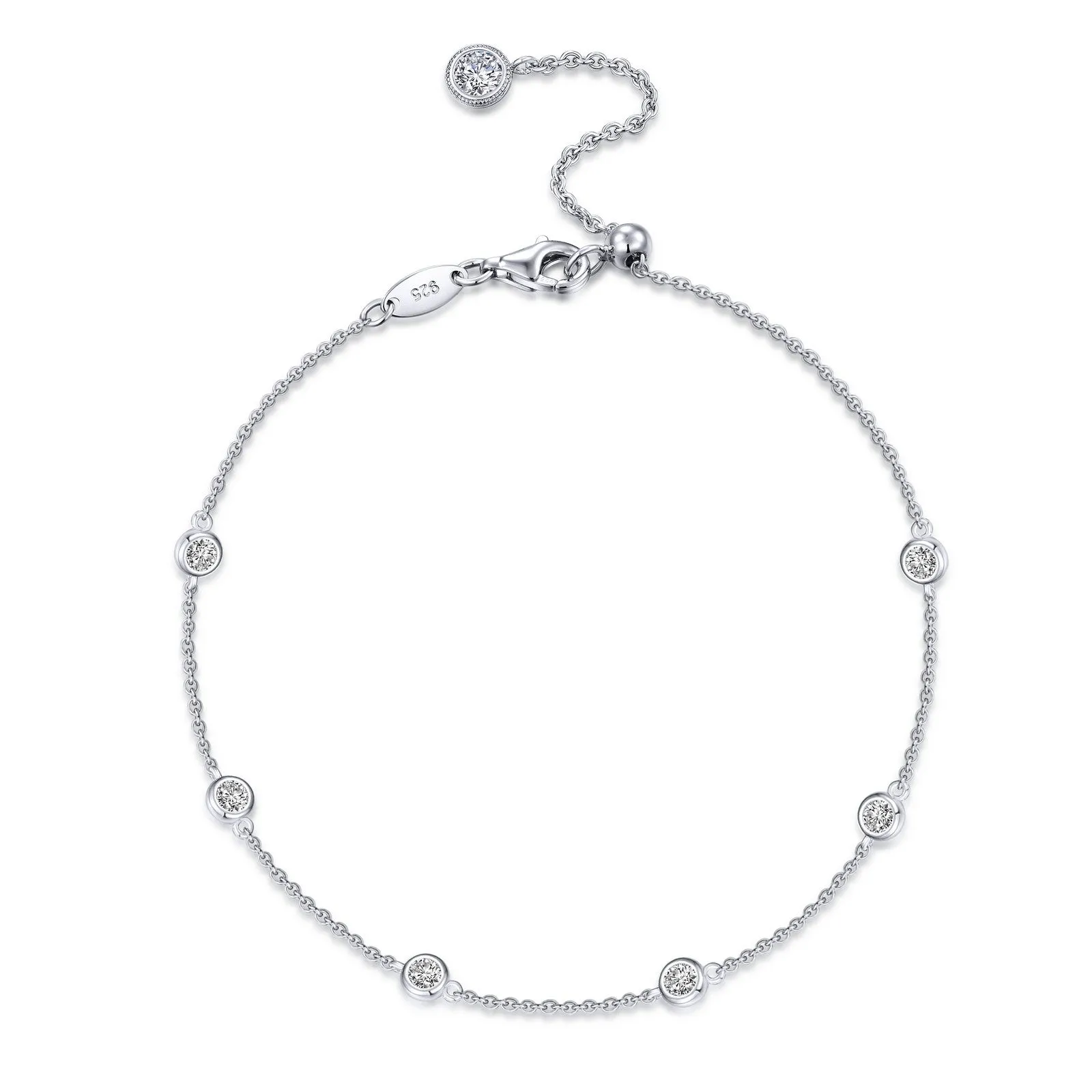 0.53 CTW Station Bracelet B0154CLP75