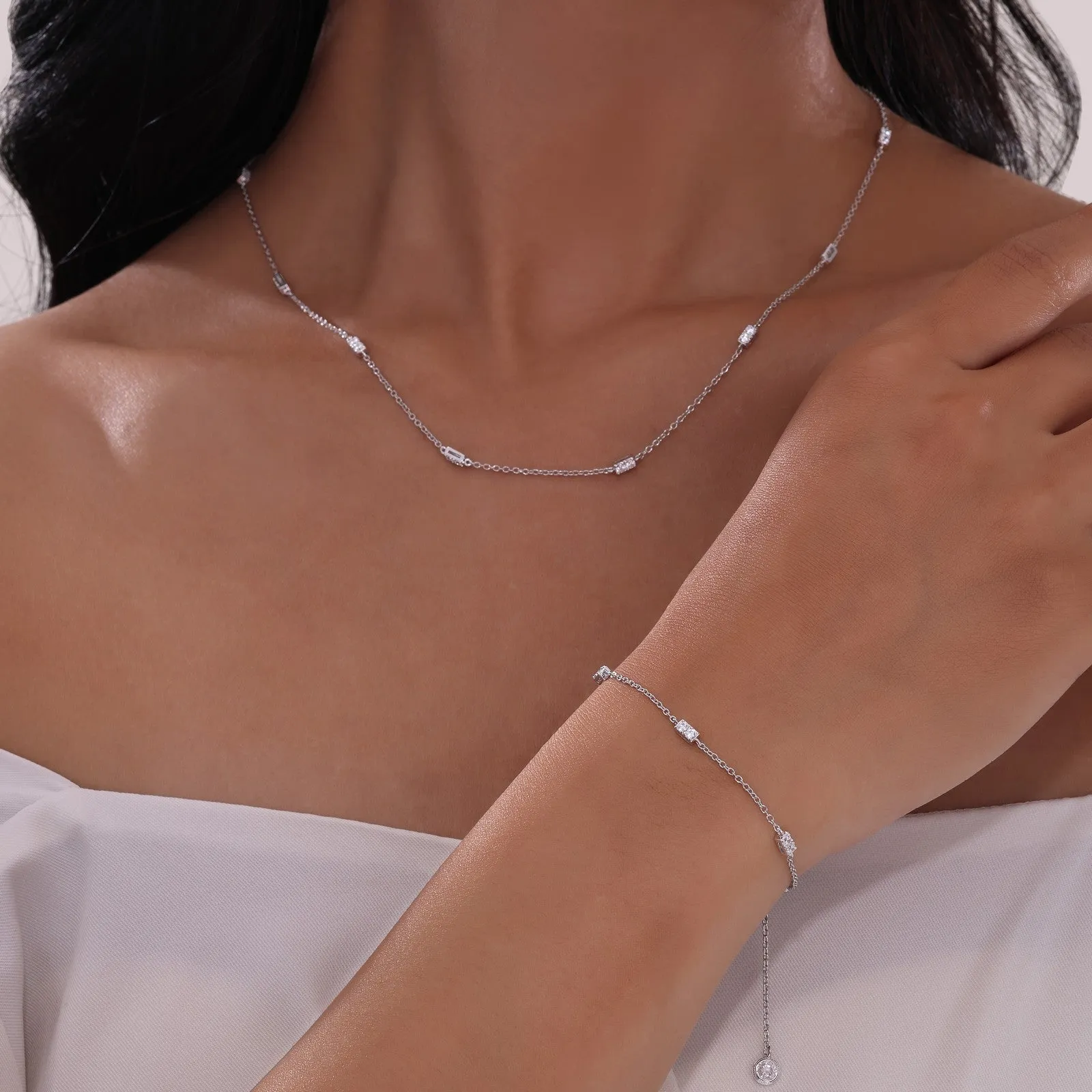 0.55 CTW Station Bracelet