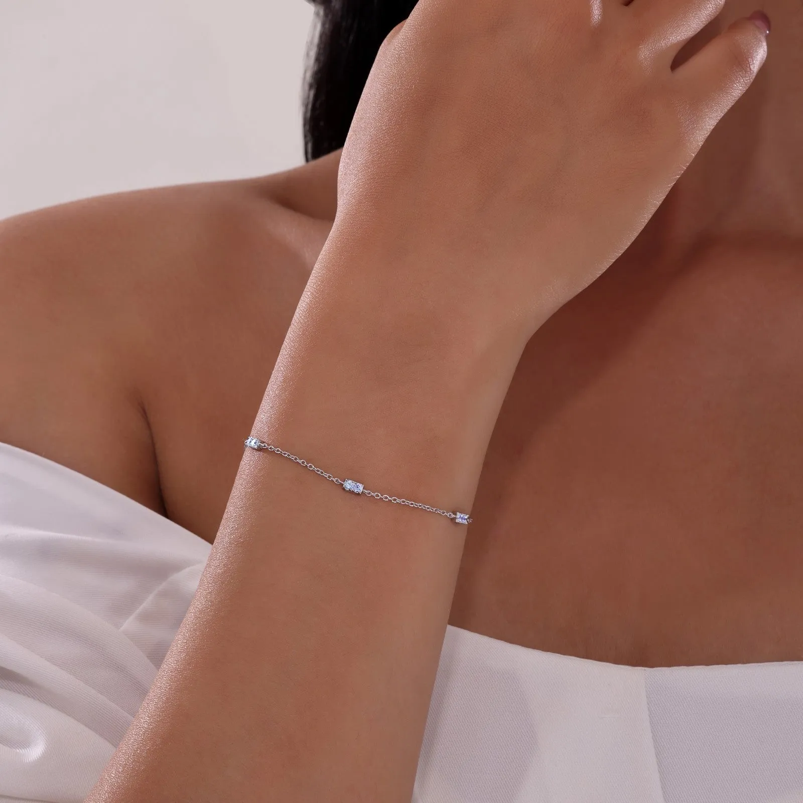 0.55 CTW Station Bracelet