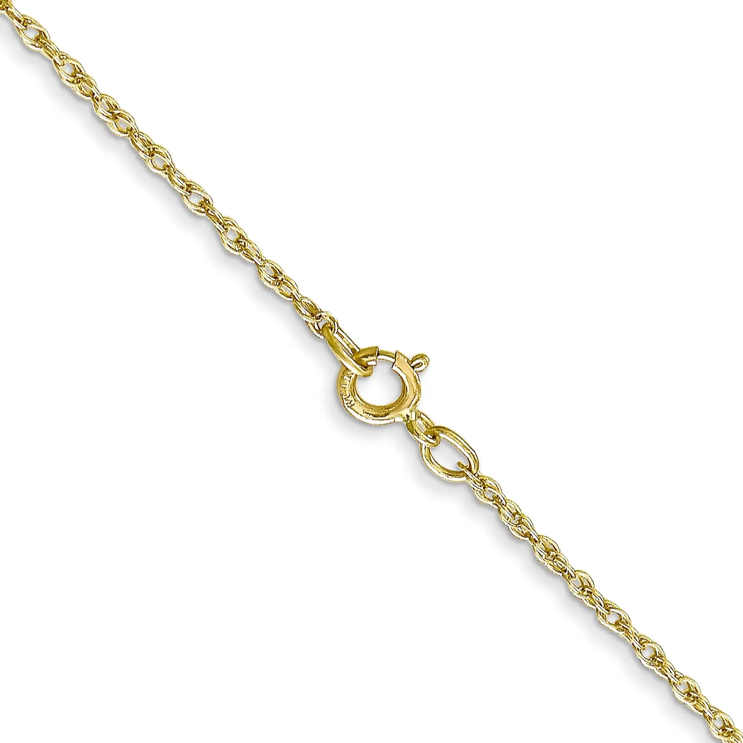 10K Gold Lite-Baby Rope Chain Necklace with Polished Solid Design