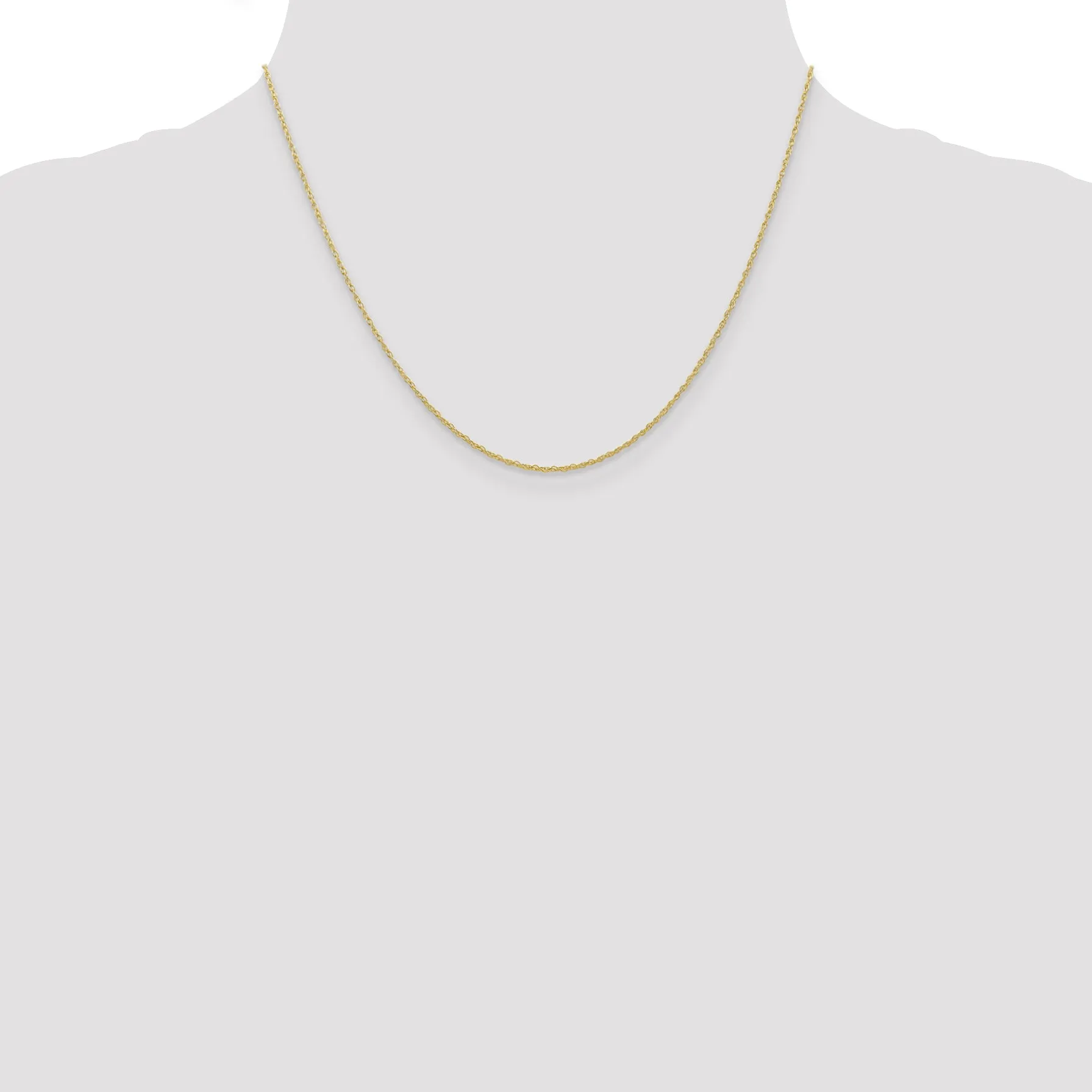 10K Gold Polished Cable Rope Necklace for Elegant Style