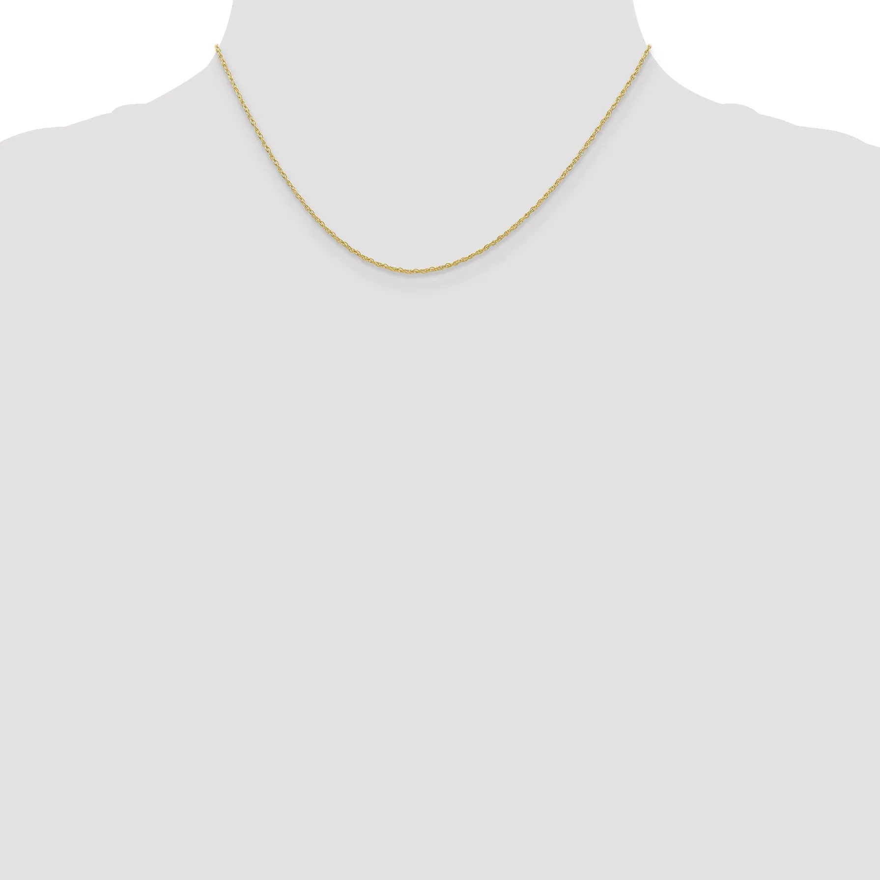 10K Gold Polished Cable Rope Necklace for Elegant Style