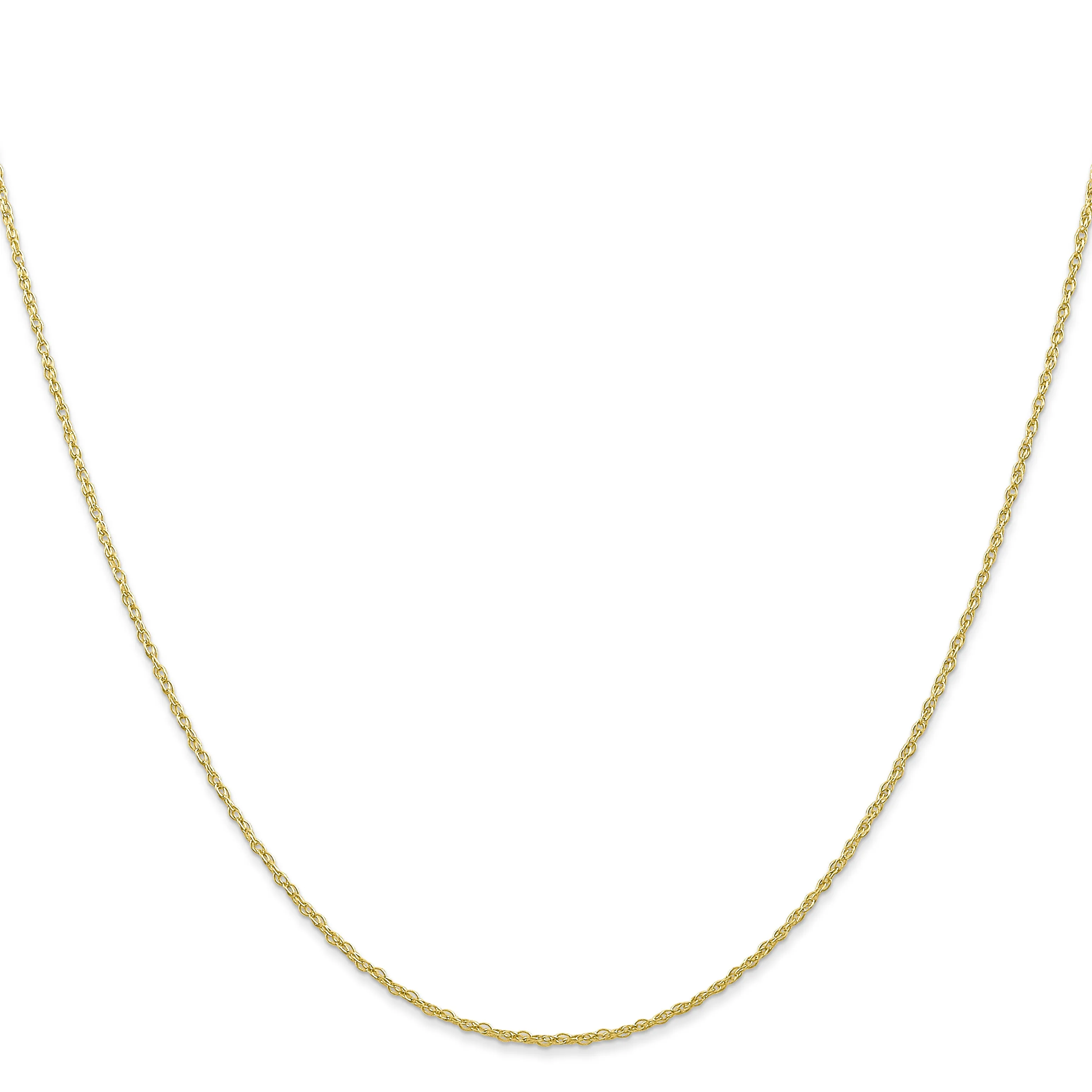 10K Gold Polished Cable Rope Necklace for Elegant Style