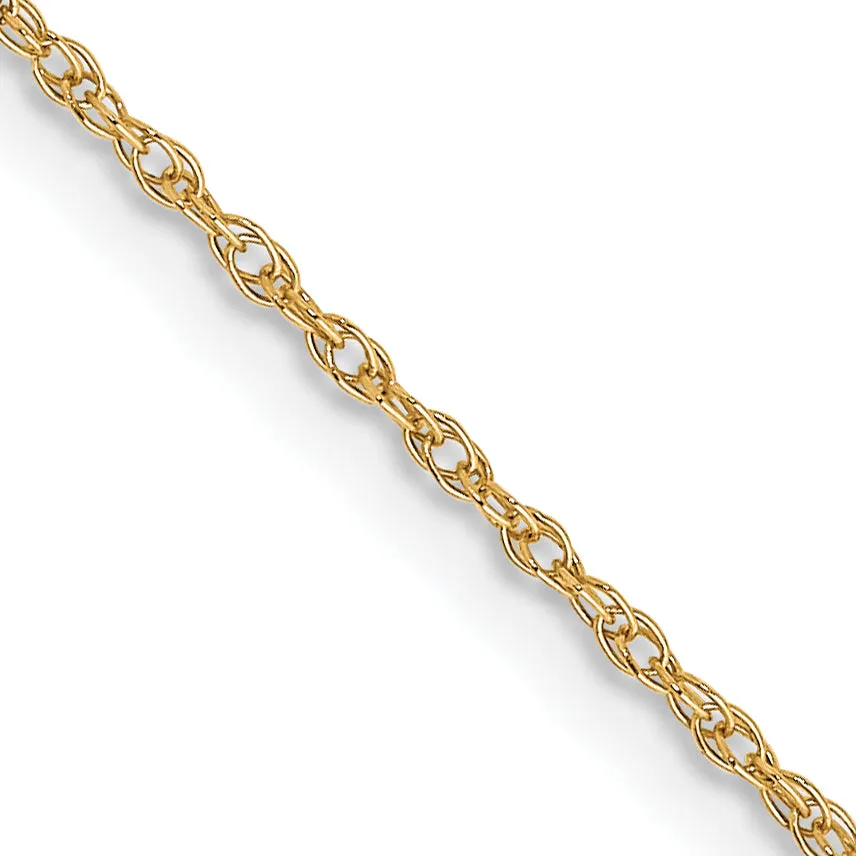 10K Gold Polished Cable Rope Necklace for Elegant Style
