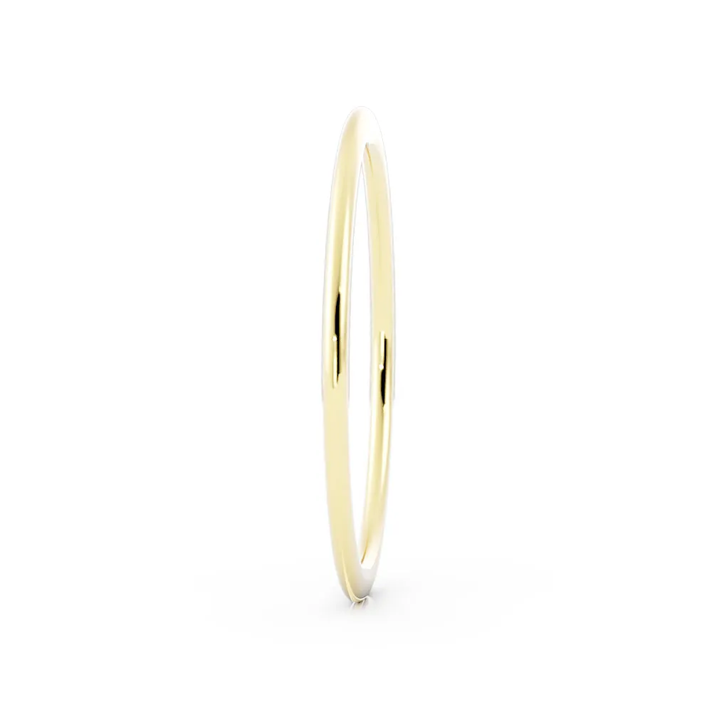 10K Yellow Gold High Polish Domed 1mm Wedding Band