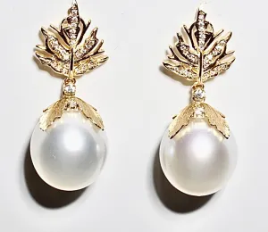 13.5mm-15.5mm Australian South Sea Pearl Earrings