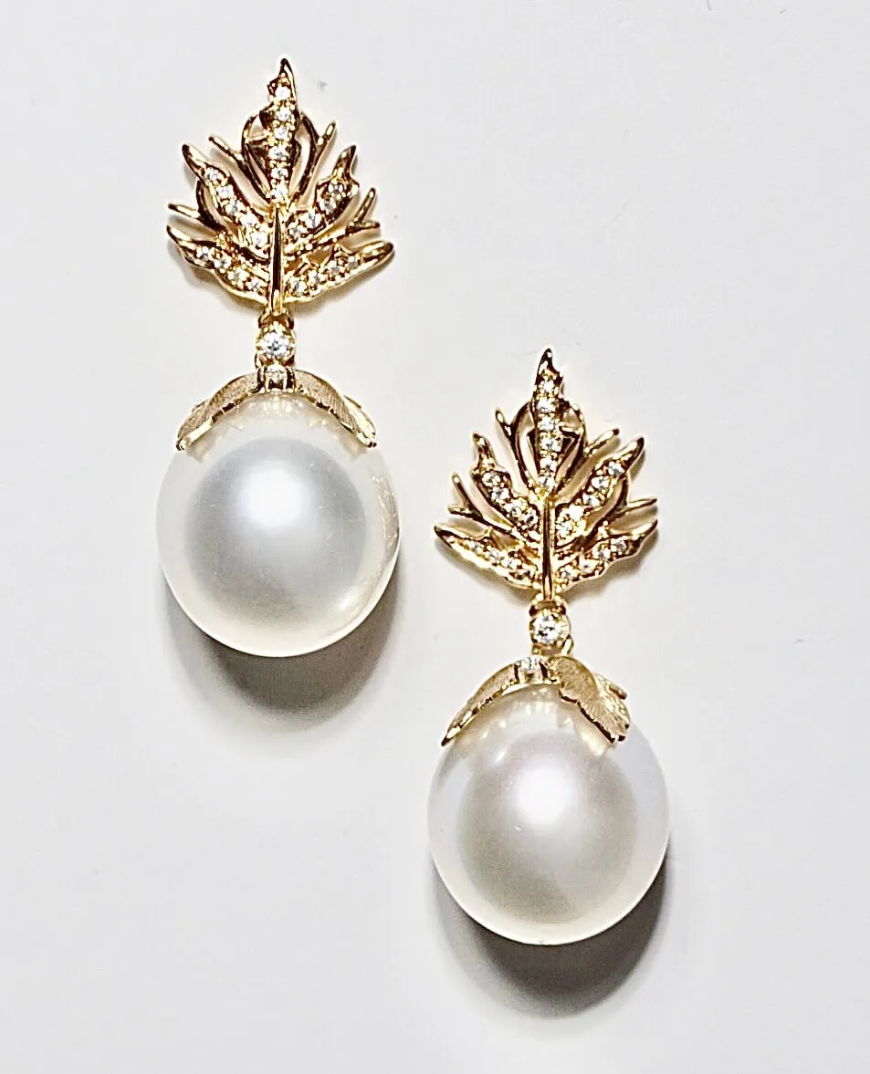 13.5mm-15.5mm Australian South Sea Pearl Earrings
