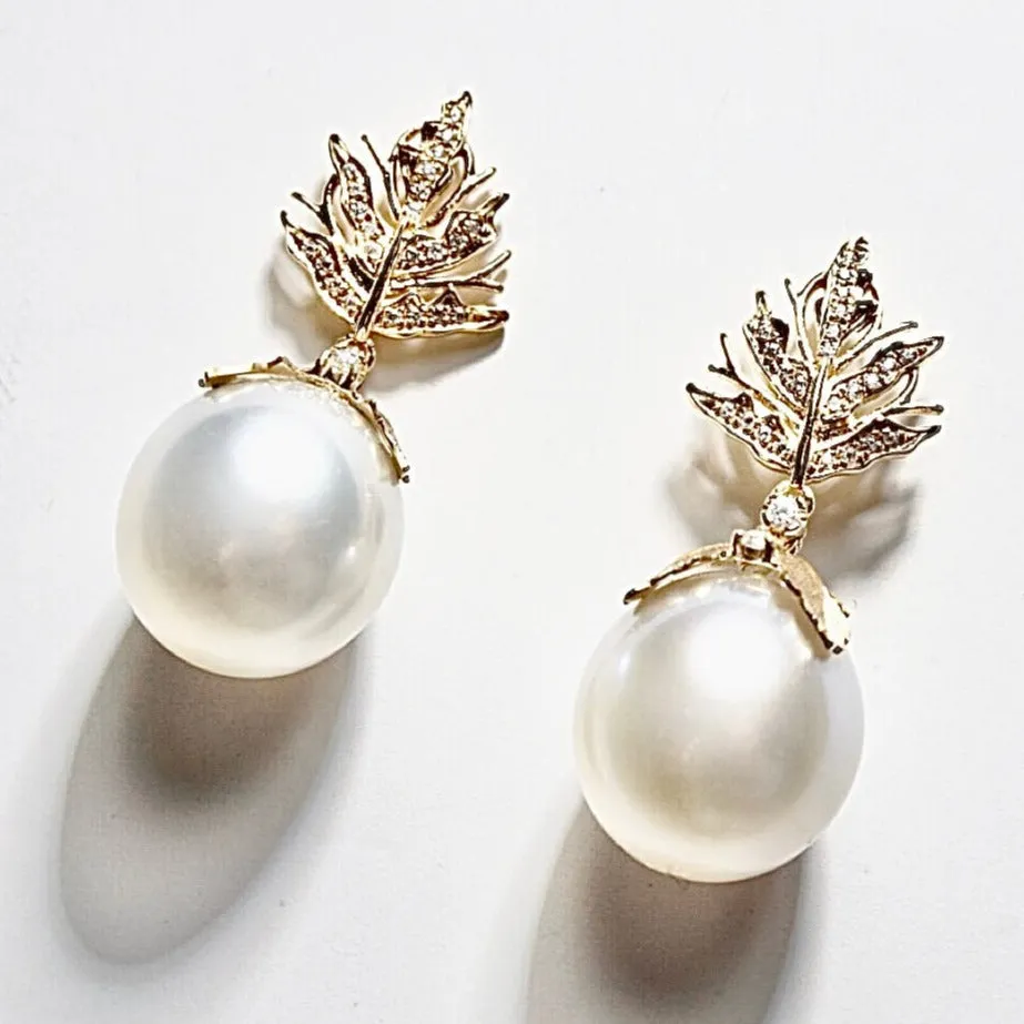 13.5mm-15.5mm Australian South Sea Pearl Earrings