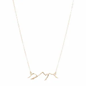 14K Gold Mountain Necklace