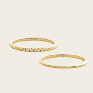 14k Gold Stacker Ring Set