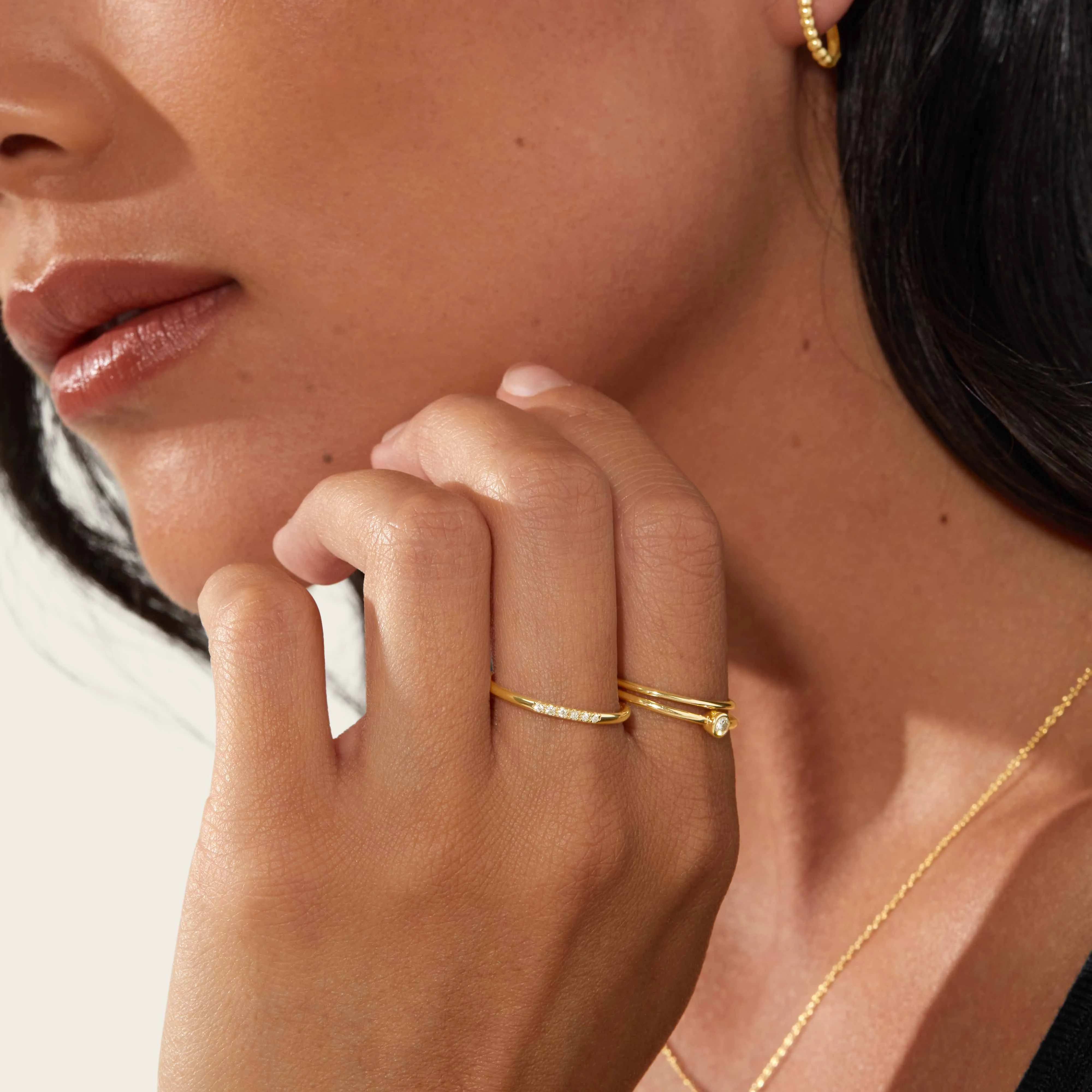14k Gold Stacker Ring Set