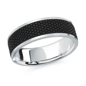 14K White Gold Ring from the Noir Collection by Malo - MRDA-082-7W