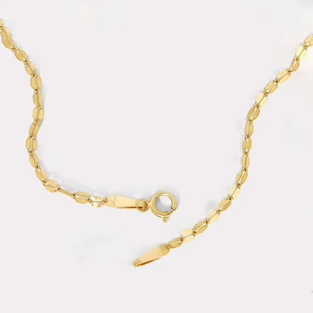 14K Yellow 1.9 mm Keyhole Chain Link Bracelet Necklace
