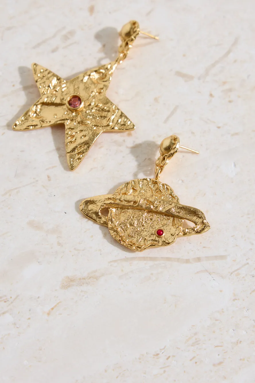 18K Gold Plated Universal Beauty Earrings Gold