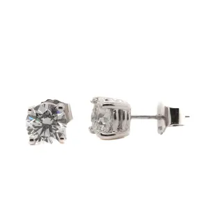 2.02ct Elegant Platinum Diamond Stud Earrings