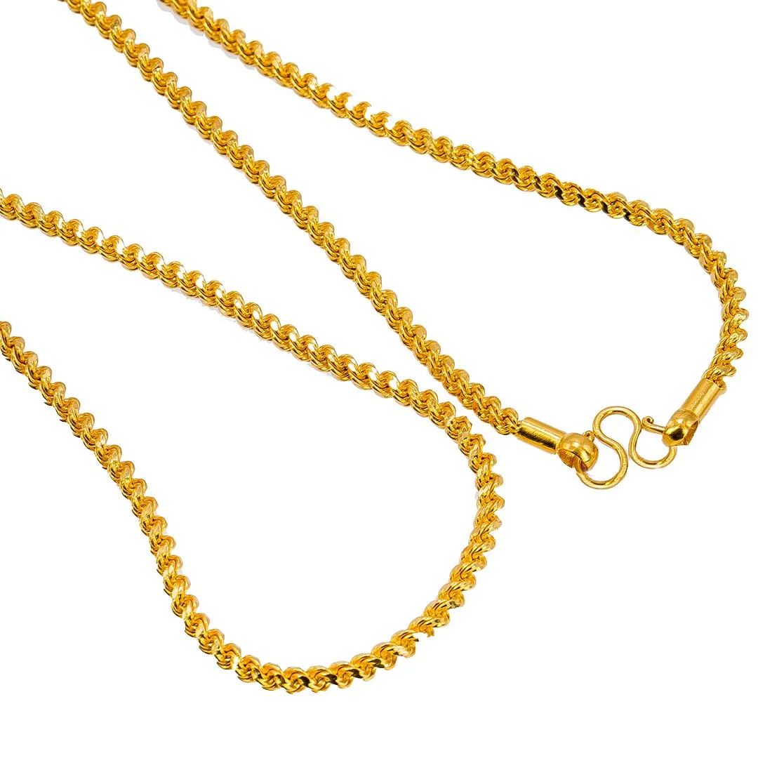 22K Yellow Gold Rope Chain, 20.1 gm