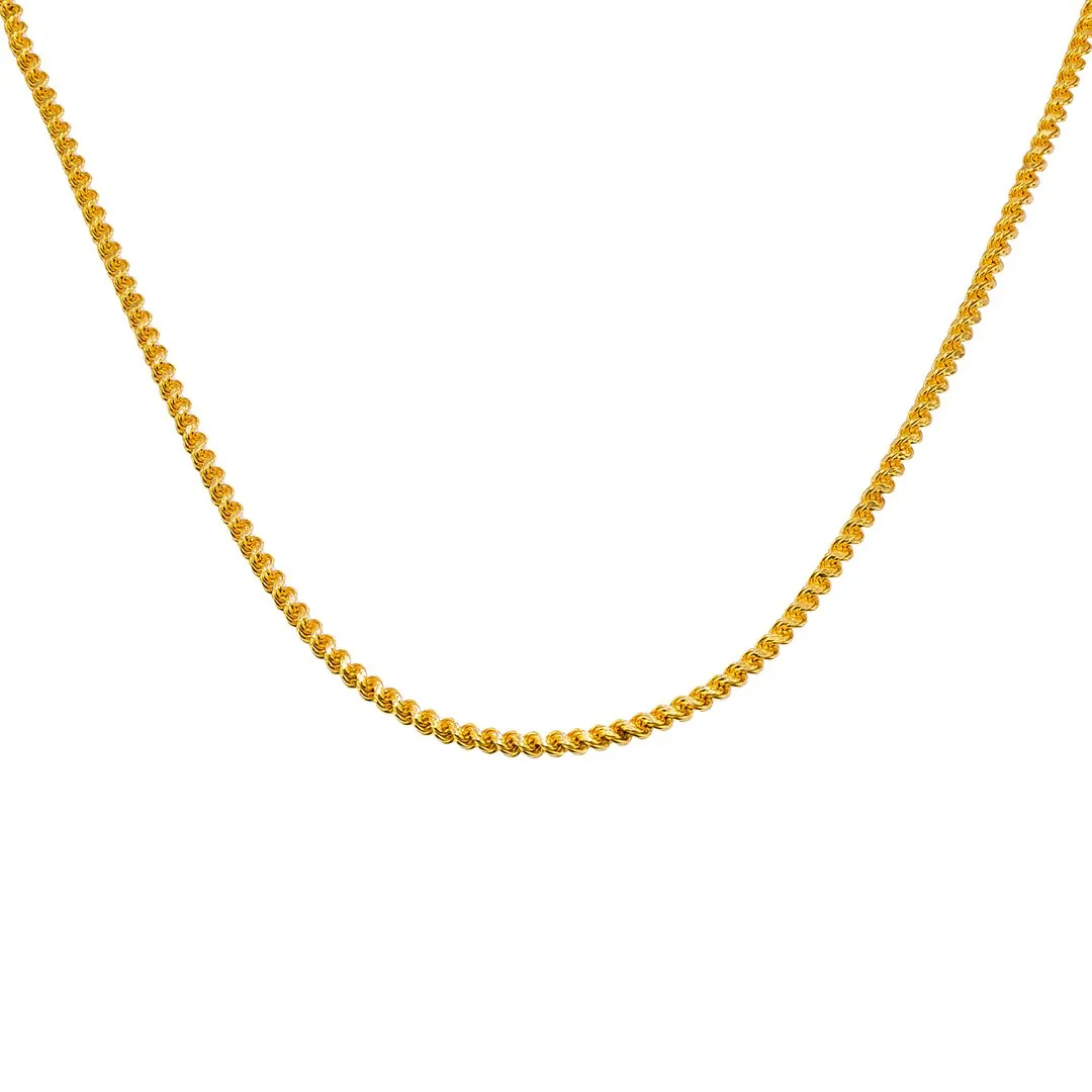 22K Yellow Gold Rope Chain, 20.1 gm
