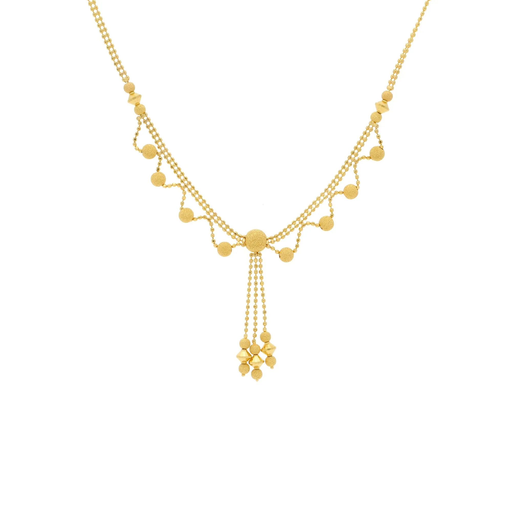 22K Yellow Gold Singapore Beautiful Subtle Chain W/ Length 16inches