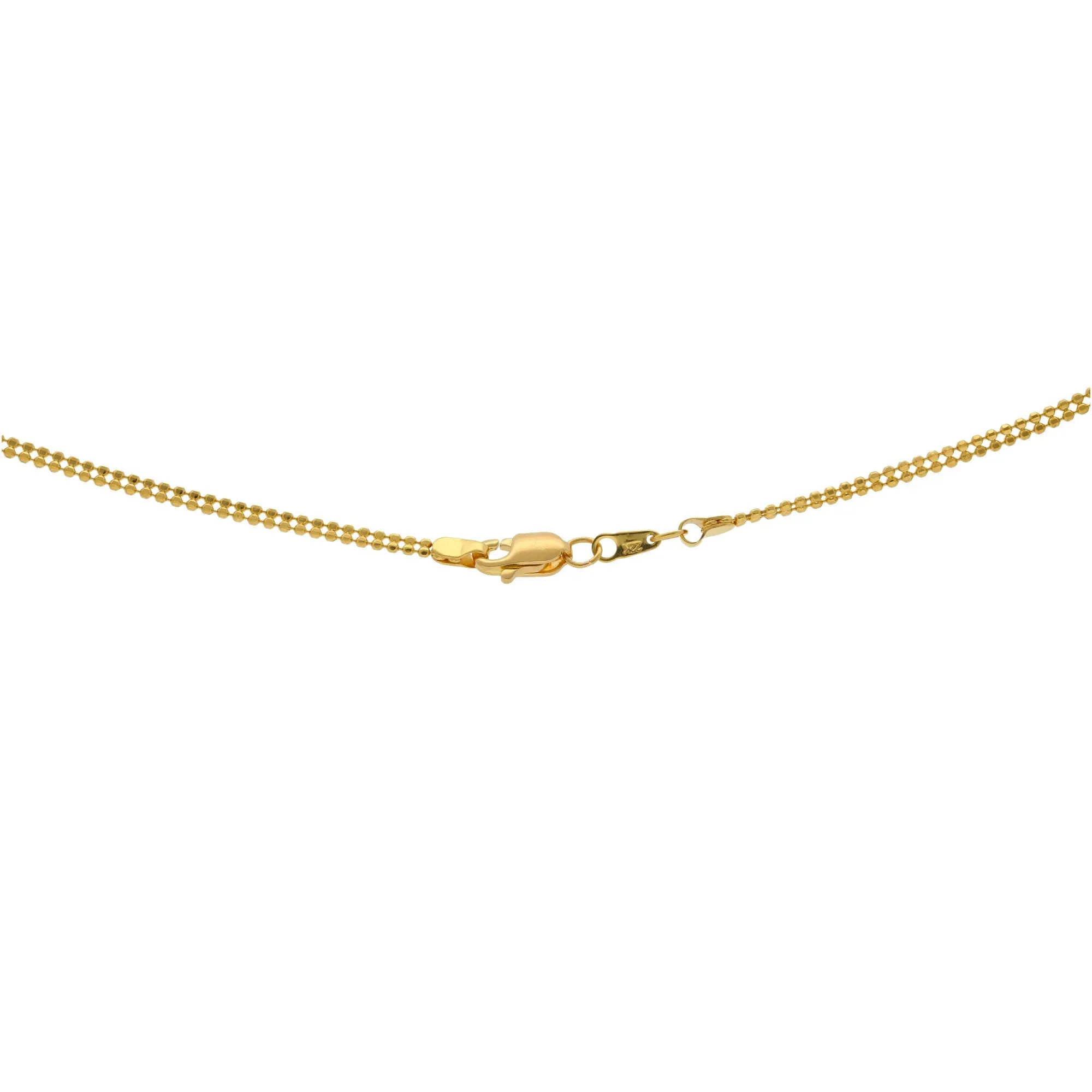 22K Yellow Gold Singapore Beautiful Subtle Chain W/ Length 16inches