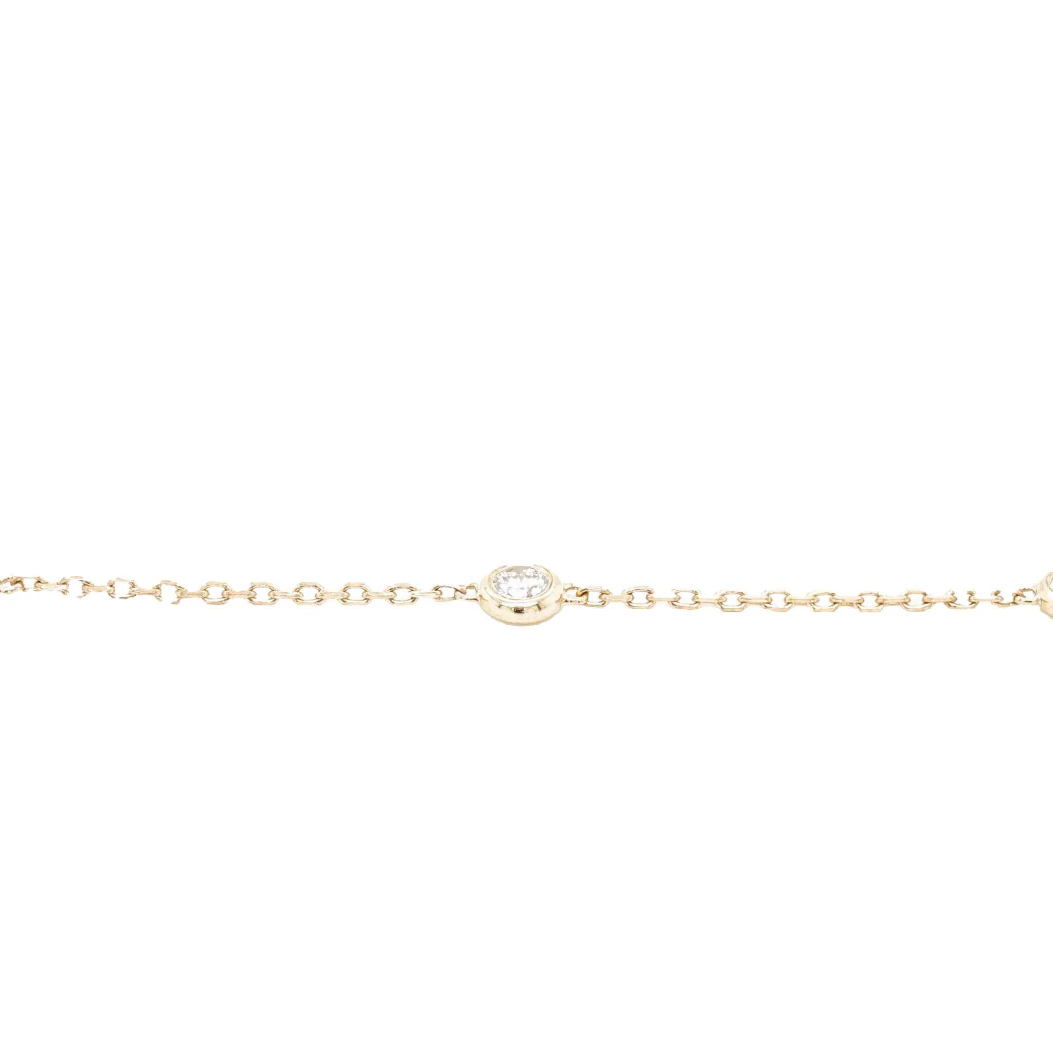 .28 Bezel Set Diamond Bracelet in 14k Yellow Gold