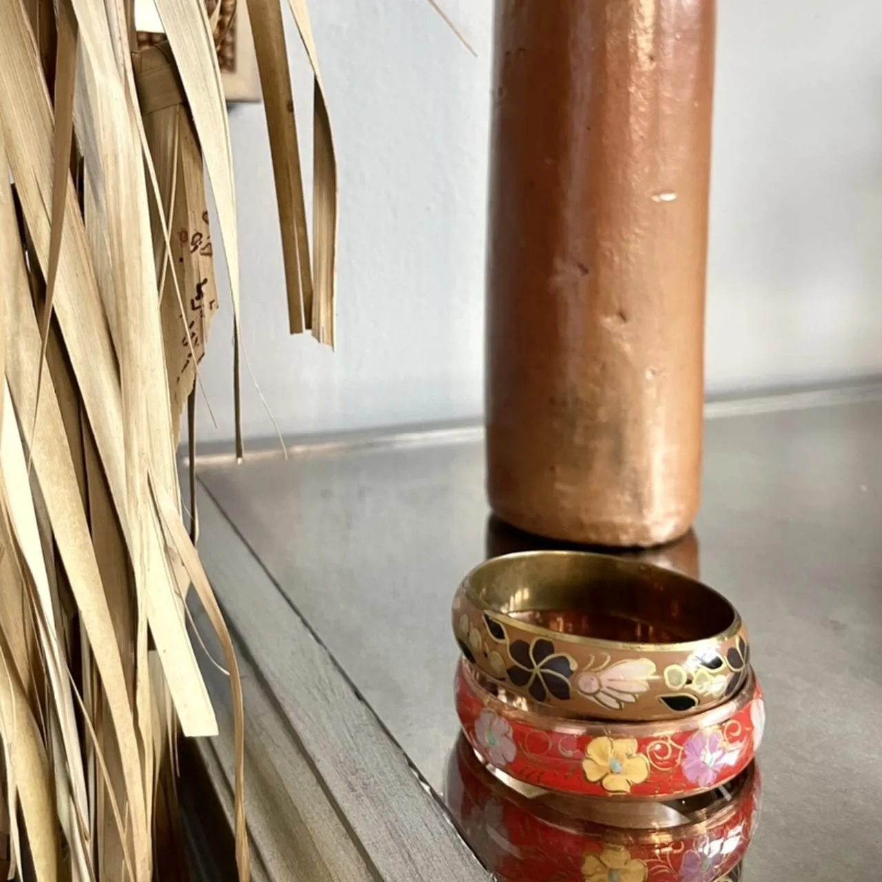 70s Hand Painted Bangle Set