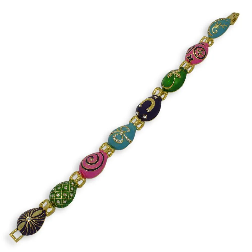 8-Inch Royal Eggs Charm Bracelet
