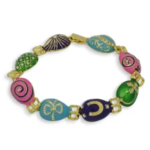 8-Inch Royal Eggs Charm Bracelet