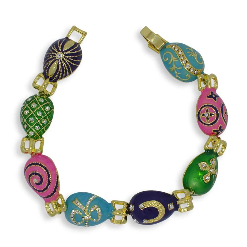 8-Inch Royal Eggs Charm Bracelet