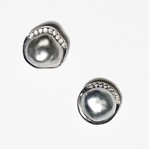 8.5mm Tahitian Keshi Pearl Stud Earrings