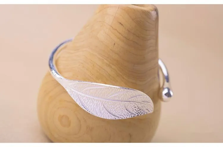 925 Sterling Silver Leaf Bracelets