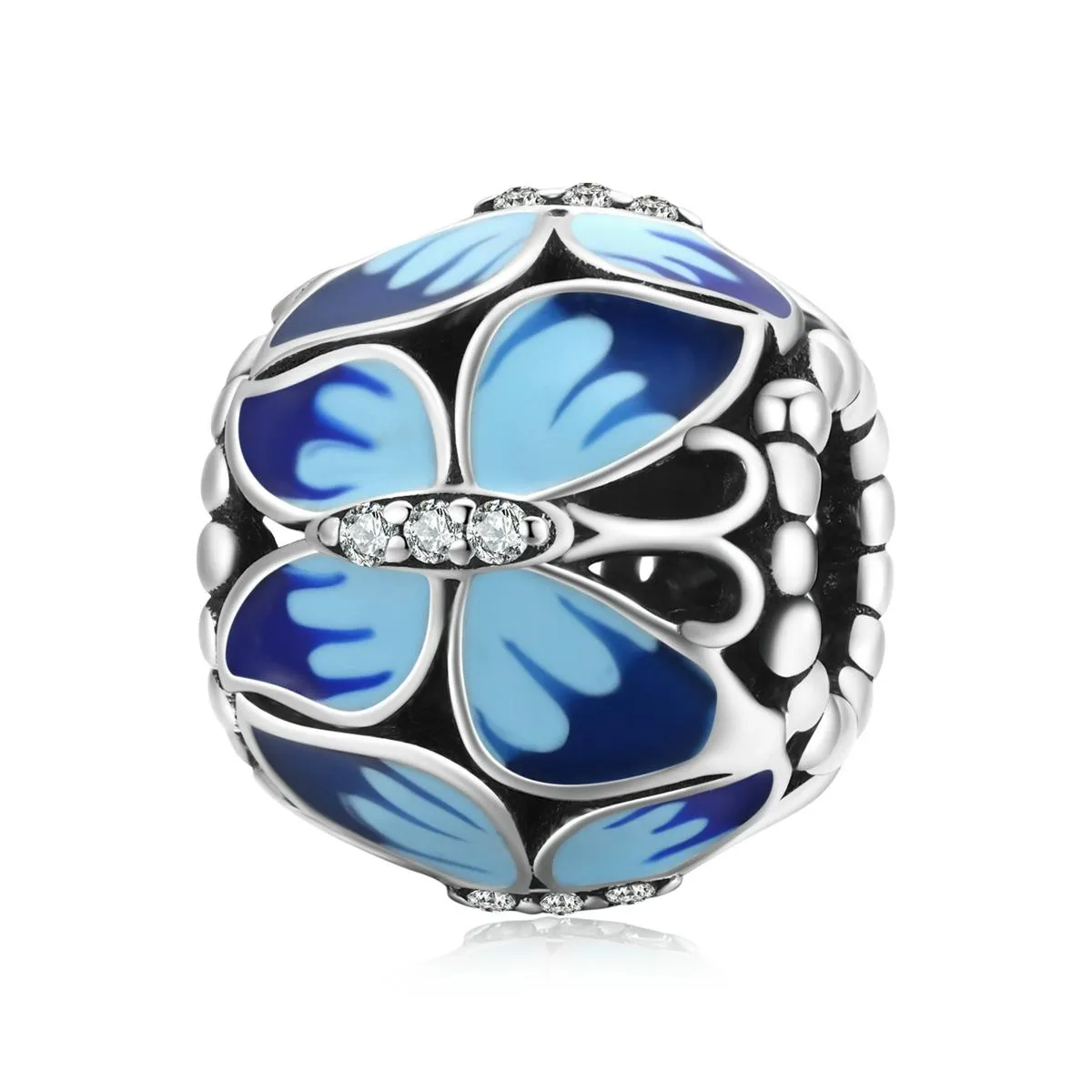 925 Sterling Silver Vintage Butterfly Beads For Diy Bracelets & Necklaces
