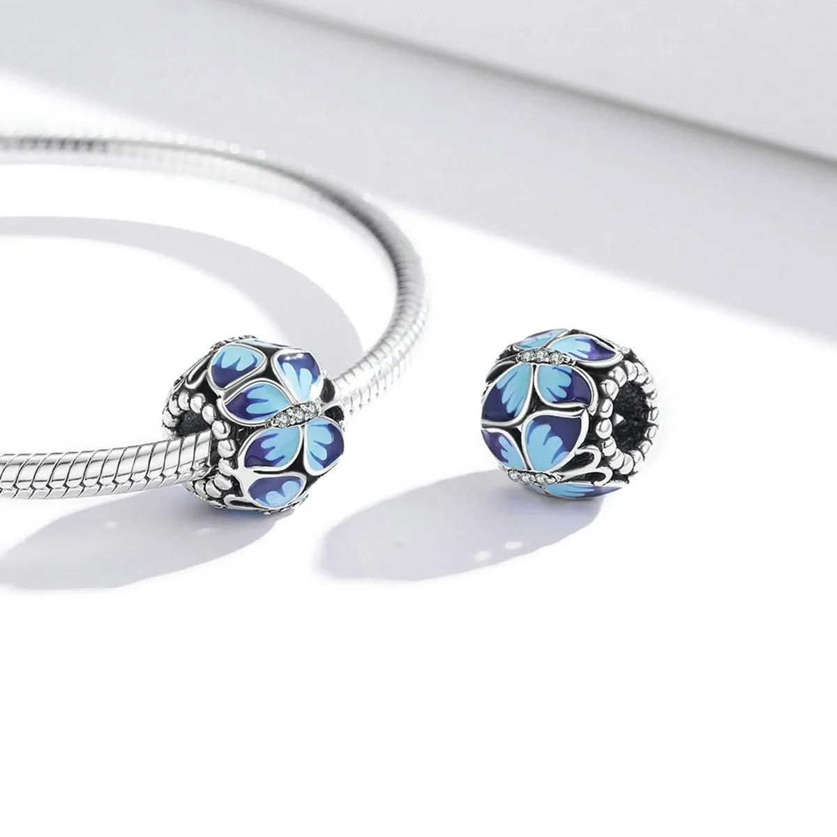 925 Sterling Silver Vintage Butterfly Beads For Diy Bracelets & Necklaces