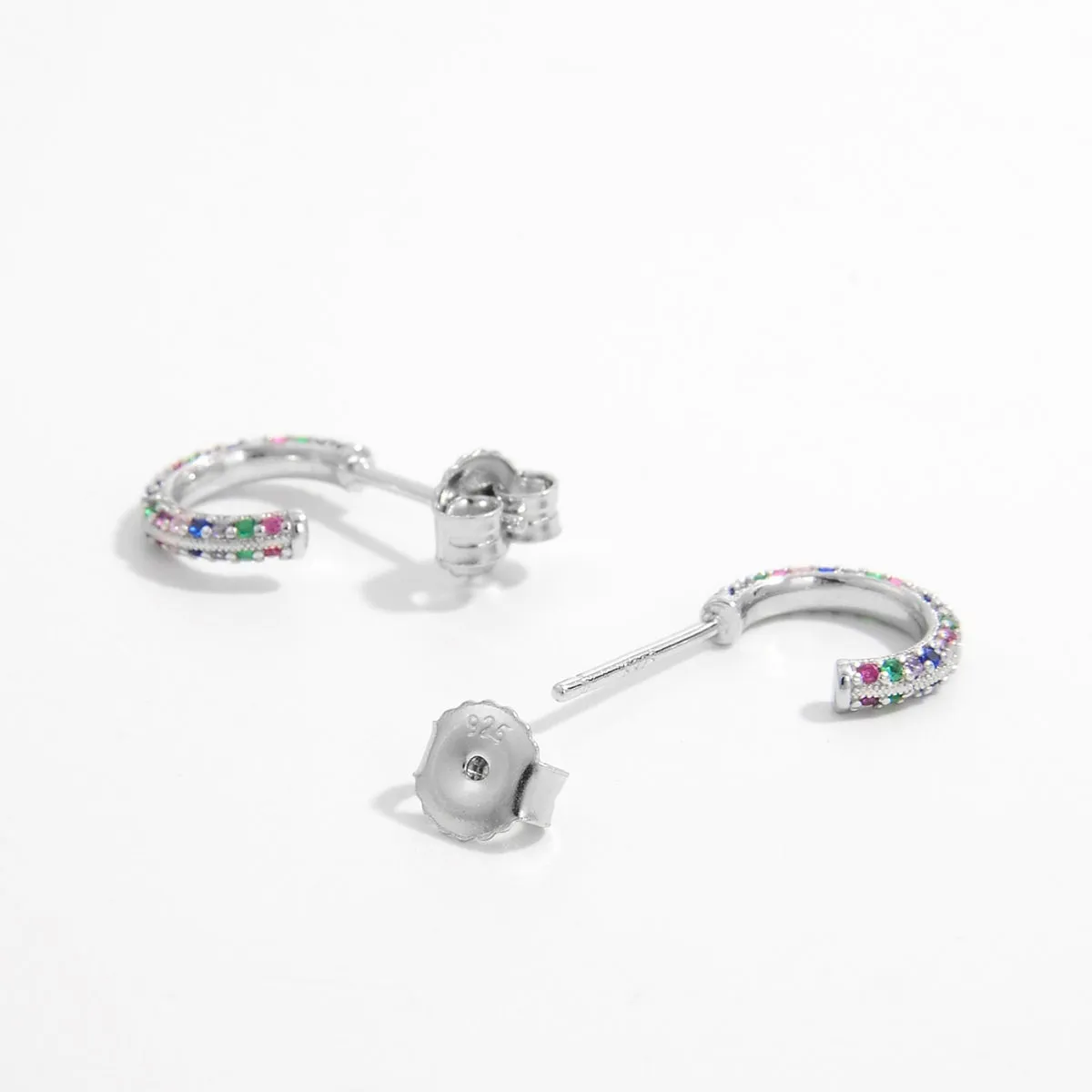 925 Sterling Silver Zircon Lucky Clover Earrings - Elegant & Sparkling