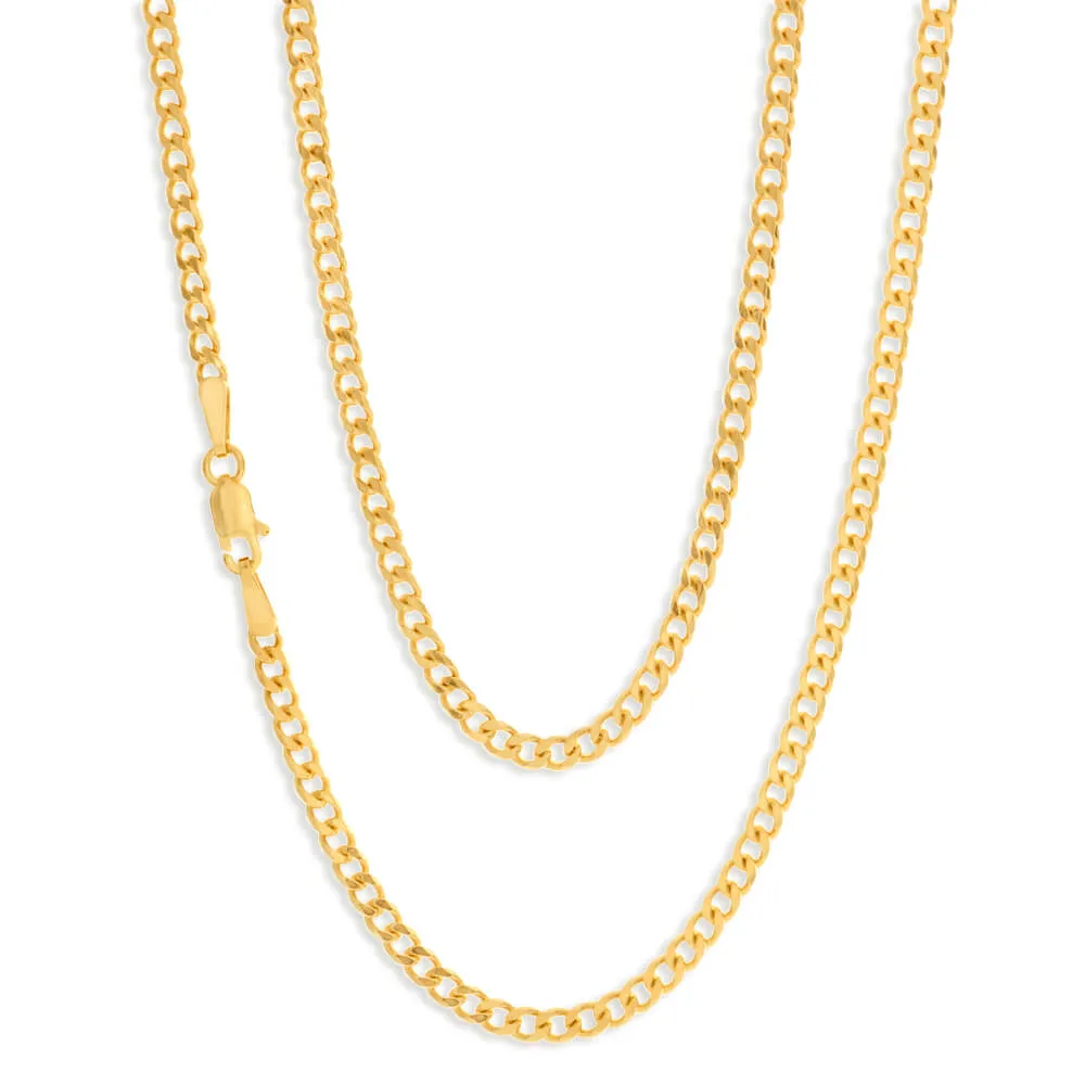 9ct Yellow Solid Gold 40cm 70 Gauge Curb Chain
