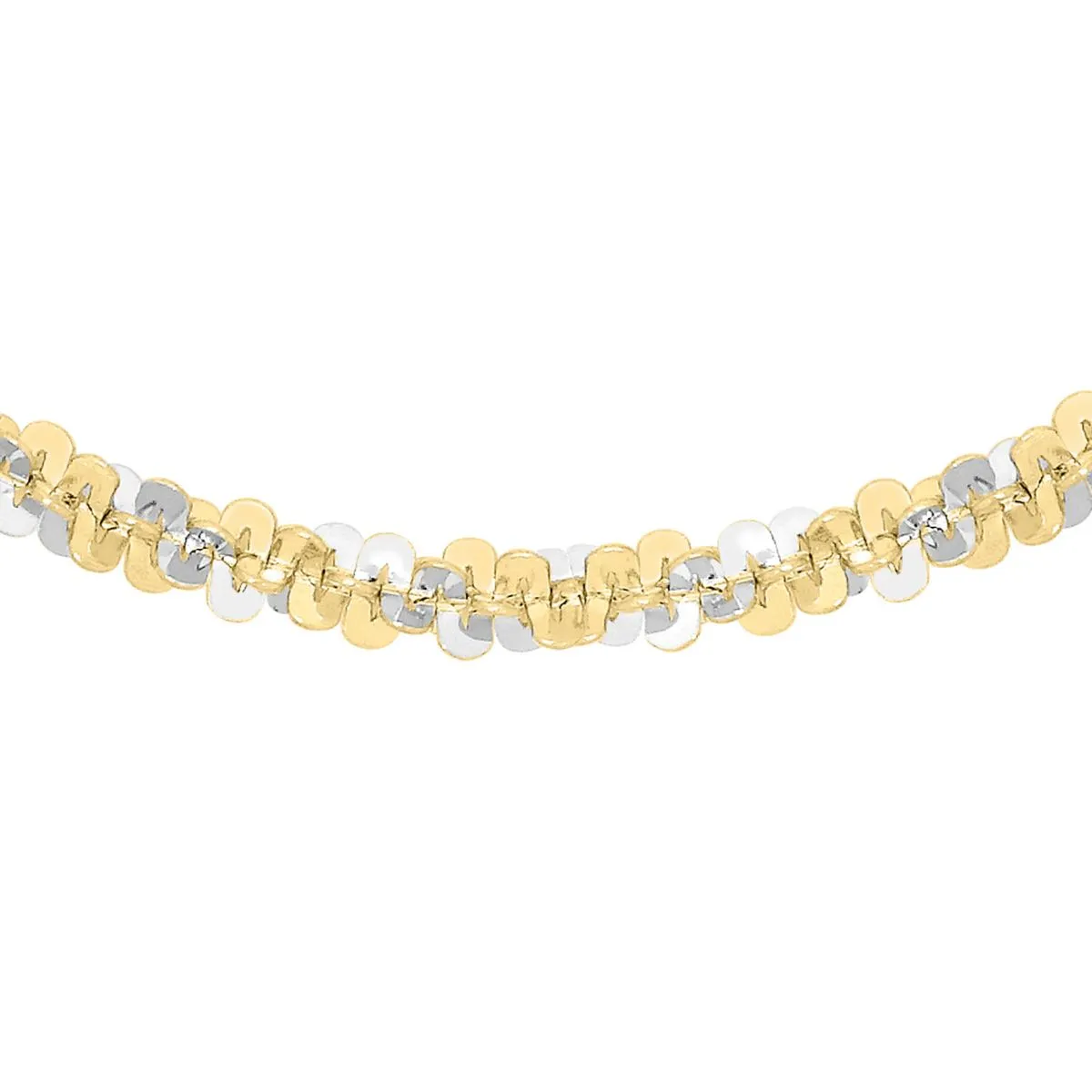 9K 2-Colour Gold 2.5mm Tocalle Chain /18’’