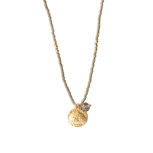 A Beautiful Story - Timeless Smokey Quartz Gold Necklace