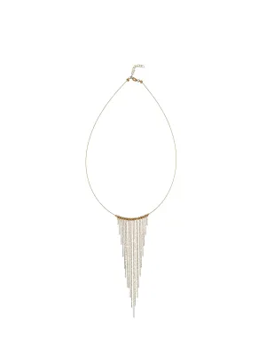 Alisia Short Necklace with Fringed Chains