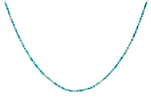 Allegra Amazonite and Apatite Silver Necklace
