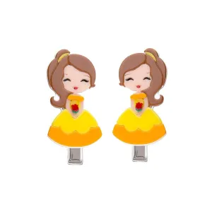 Alligator Hair Clips | Cute Doll- Yellow Dress | Lilies and Roses NY