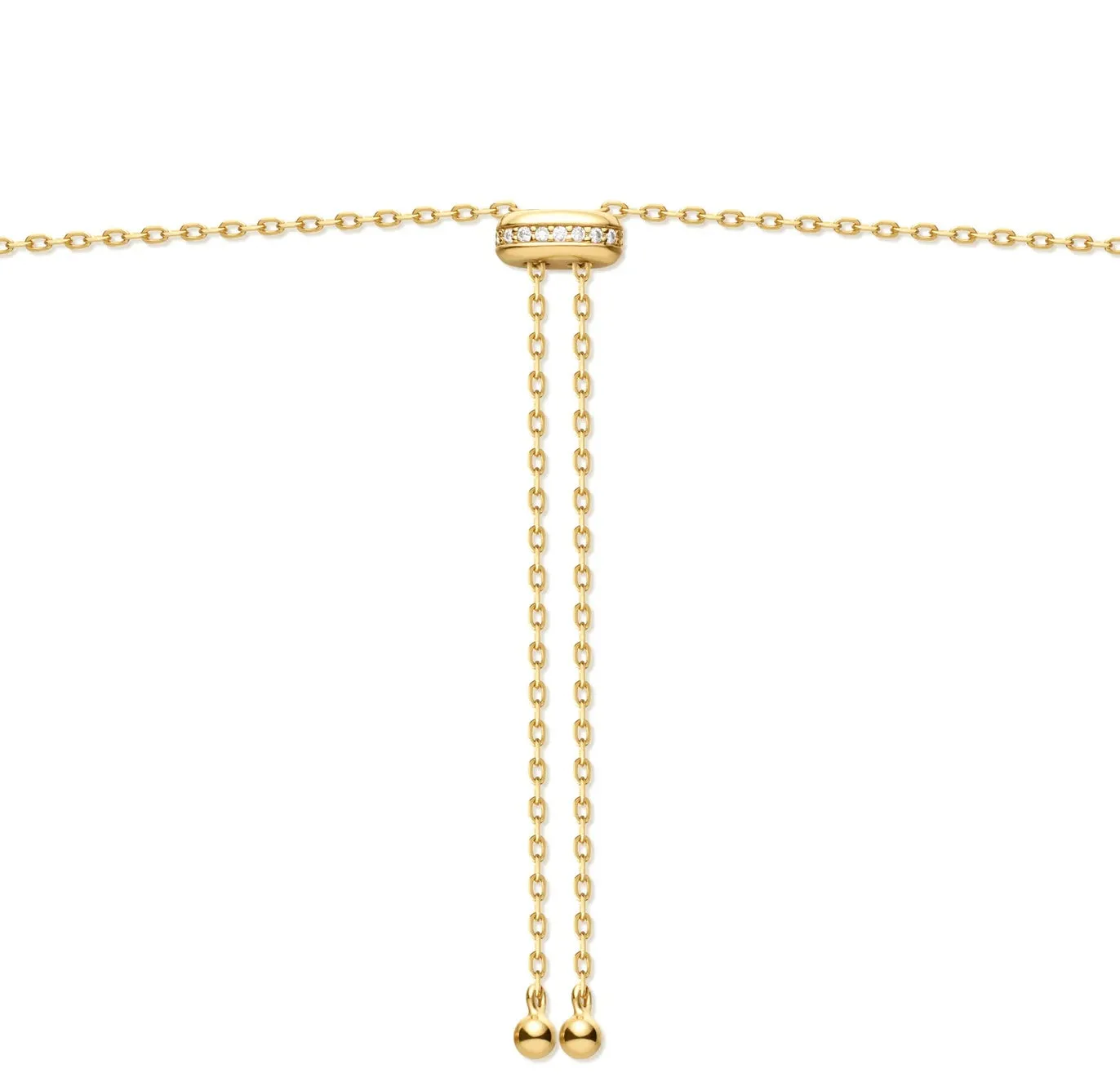 Ania Haie Gold Bezel Cubic Zirconia Station Necklace