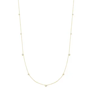 Ania Haie Gold Bezel Cubic Zirconia Station Necklace