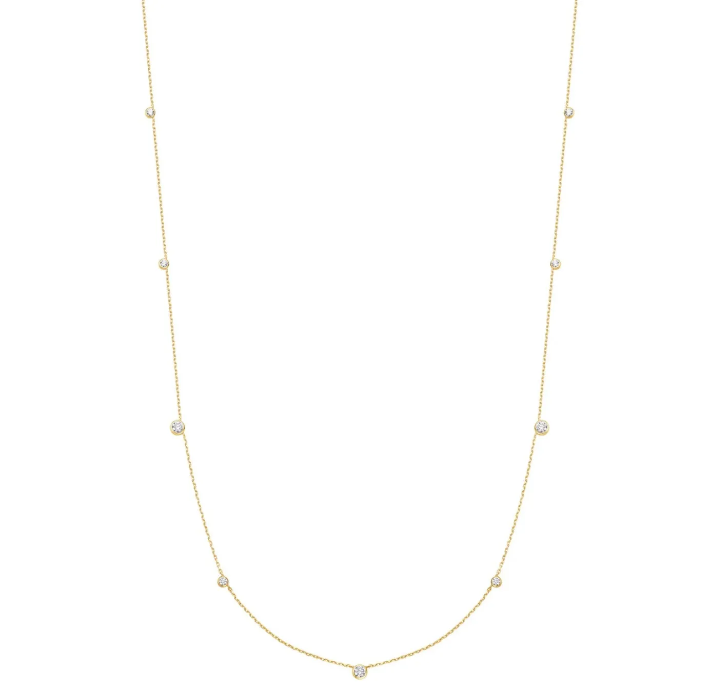 Ania Haie Gold Bezel Cubic Zirconia Station Necklace