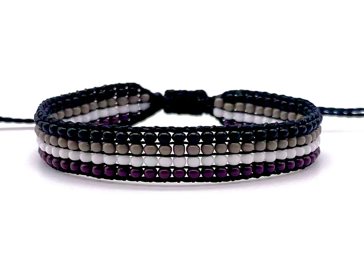 Asexual Pride Flag Adjustable Bracelet