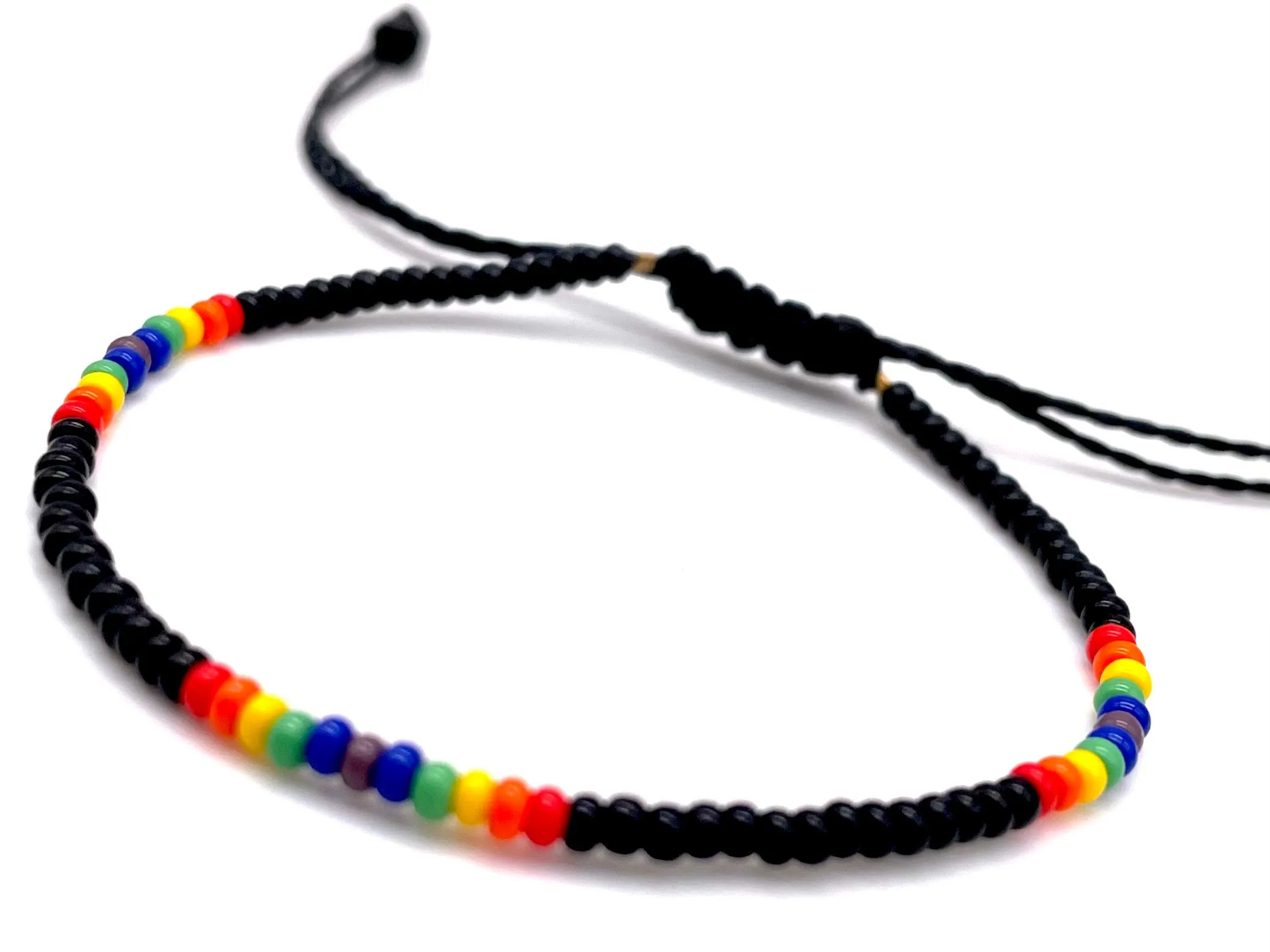 Aztec Black Single Strand Adjustable Bracelet