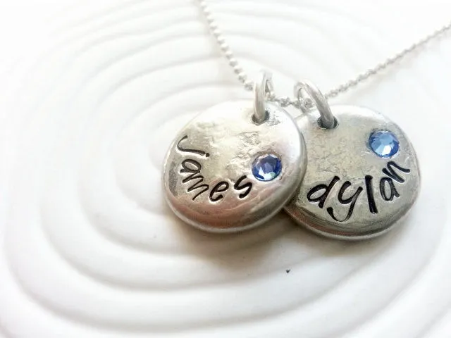 Birthstone Name Necklace | Mother's Necklace