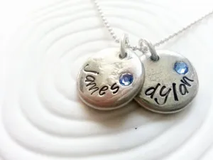 Birthstone Name Necklace | Mother's Necklace