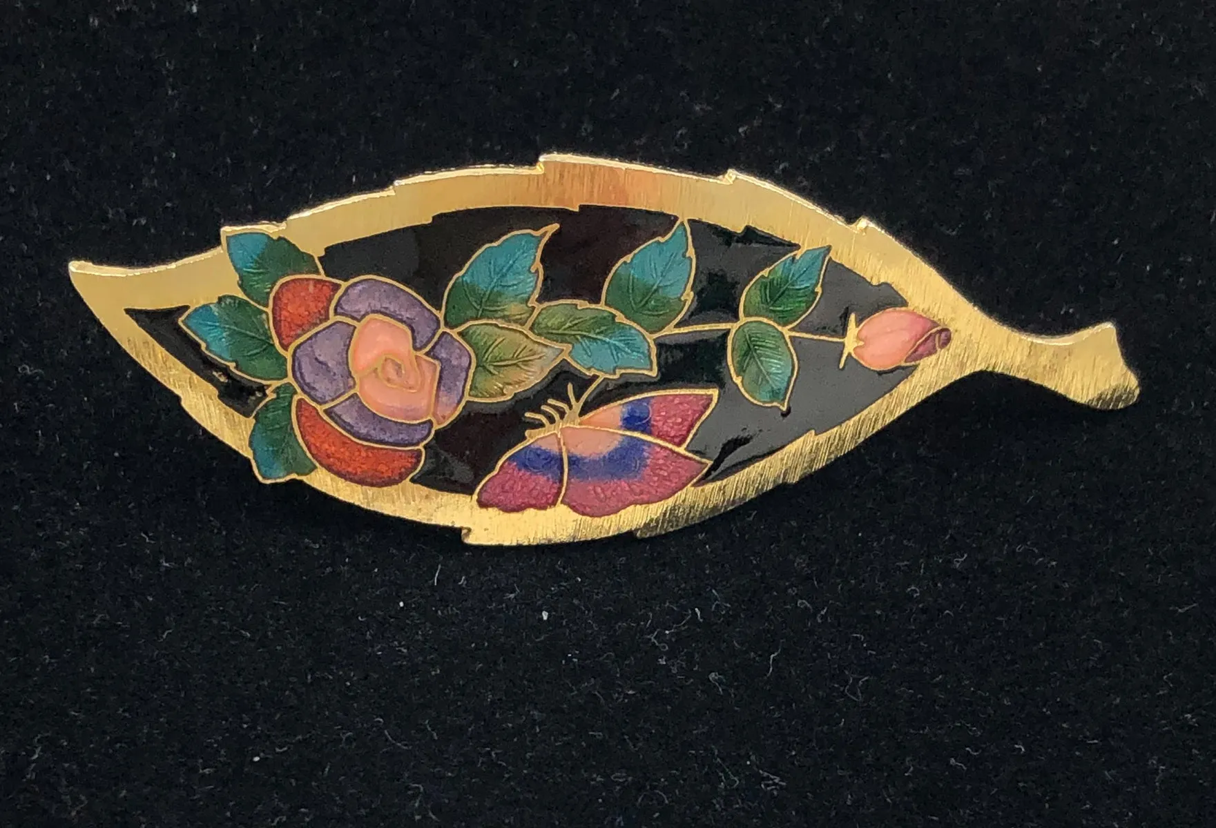 Black Cloisonne Twister Clasp Shortener