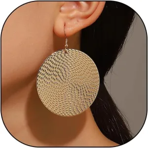 Boho Gold Texture Disc Drop Earrings for WomenVintage Hammered Round Coin Dangle Earrings Silver Circle Dangling Earrings Jewelry Accessories
