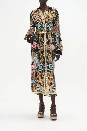 BUTTON DOWN BLOUSON SLEEVE DRESS CHILD OF THE WILD