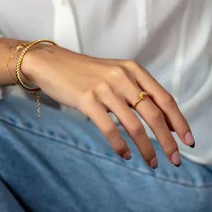 Carnelian Sun Beam Ring